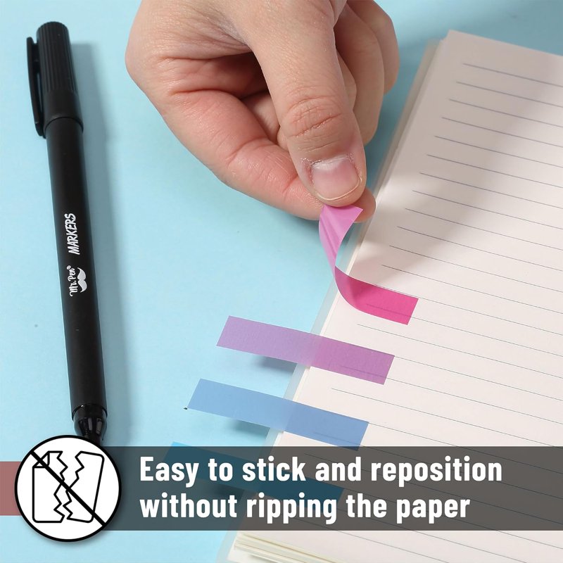 Colorful Book Tabs - 3200 Reusable Sticky Index Tabs for Organizing & Highlighting