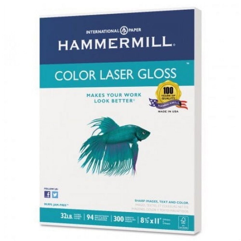 Laser Gloss Paper - Pack of 4, White, Letter Size, Heavyweight, Archival-Quality