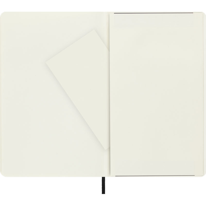 Large Soft Cover Notebook - Plain Black Classic Journal for Writing