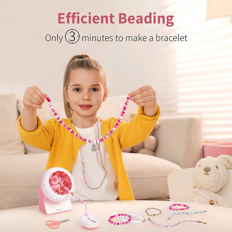 Electric Bead Spinner for Jewelry Making - Clay Bead Craft Tool with Needle & Thread