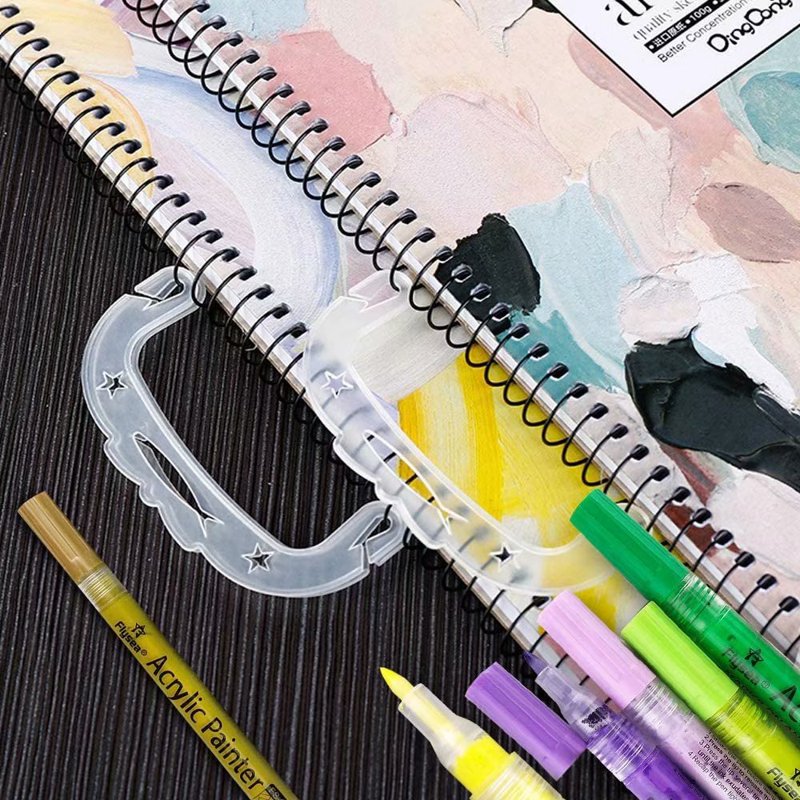 24 Color Acrylic Paint Pens Set for Rocks Glass Wood Fabric & Crafts - 0.7mm