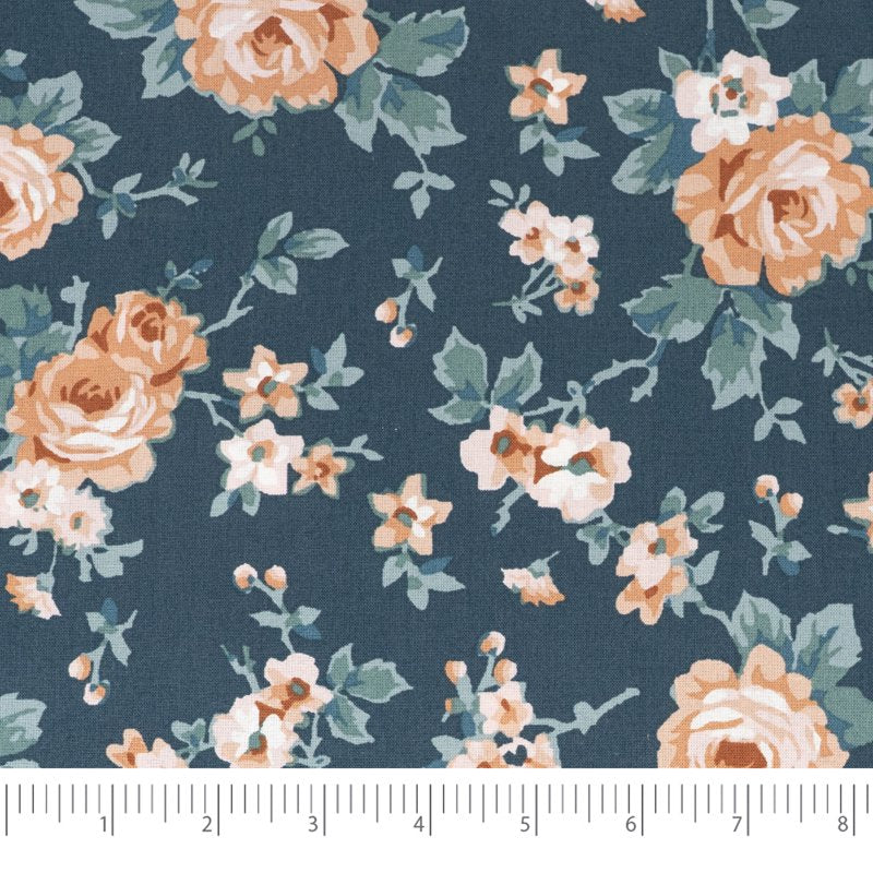 Cotton Floral Fabric 1 Yard Cut for Quilting & Sewing - 44-Inch Wide