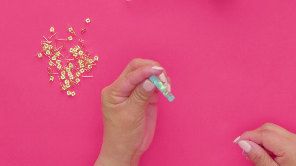 Jewelry-Making Kit with UV Resin Hoop & Stud Earrings - Multi-Color