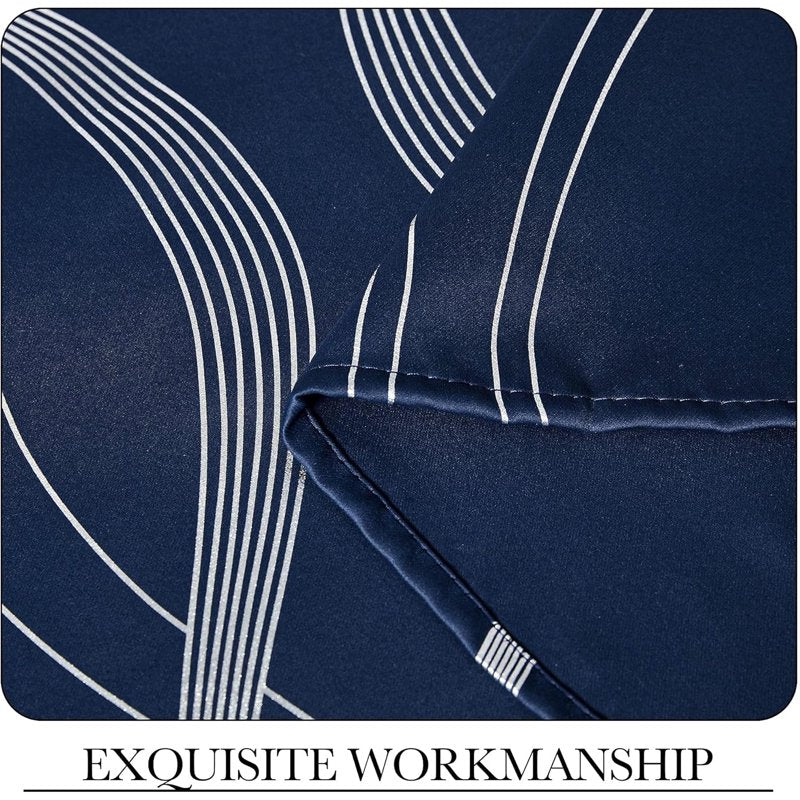 2pcs Blackout Curtains - Thickened Encrypted Fabric for Bedroom, Living Room, Winter & Summer Privacy - Blue