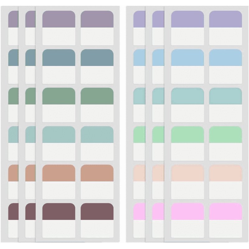 Multicolor Sticky Index Tabs 1 Inch - 600 Pack Writable Office Organizer