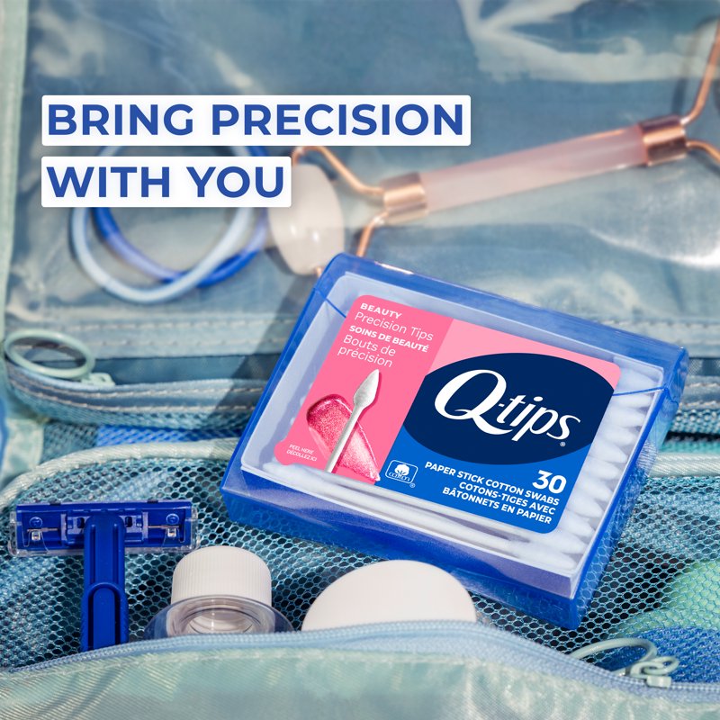 Cotton Swabs with Precision Tips - Travel Size for Beauty & Makeup Touch-Ups