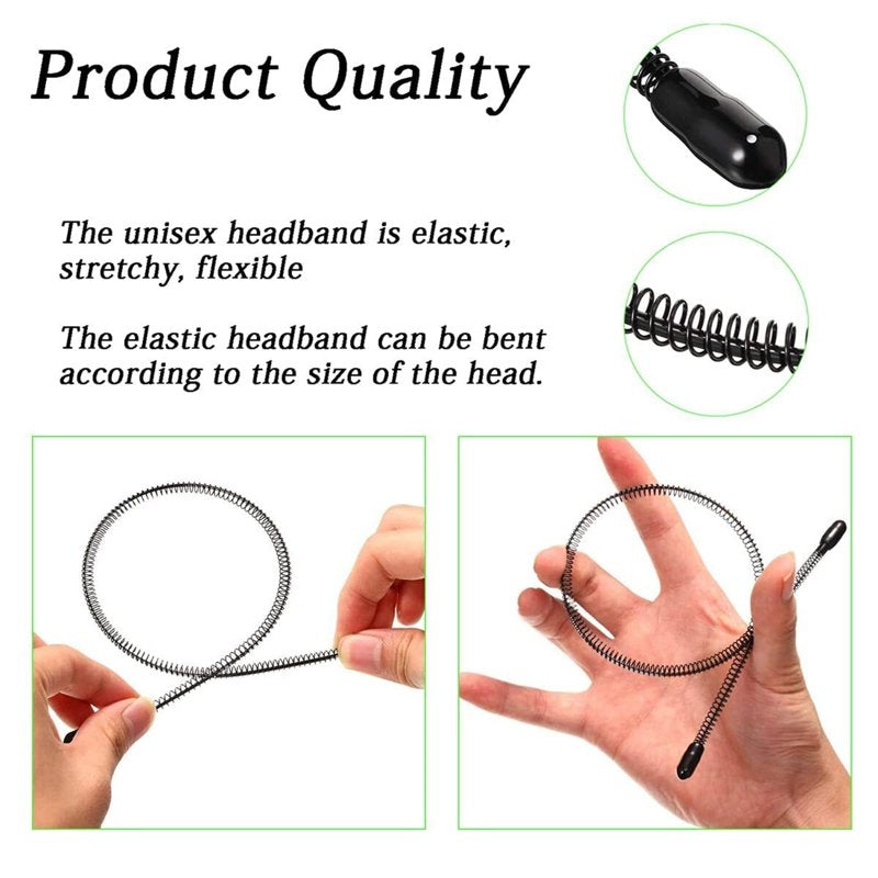Metal Wavy Headbands for Women & Men - Adjustable, Non-Slip Hair Bands, 6-Pack