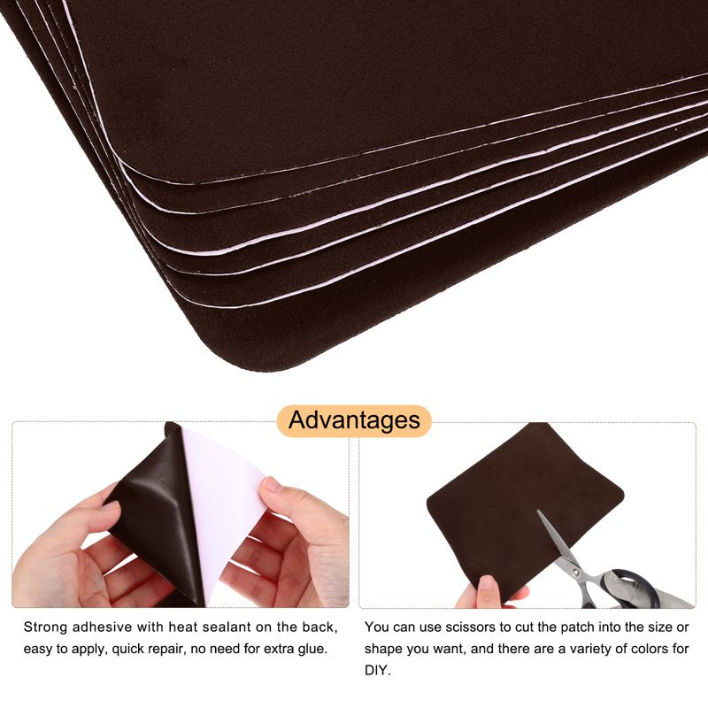 Fabric Repair Patches Self-Adhesive Sofa Upholstery Repair Kit 4.13x6.1 Inches