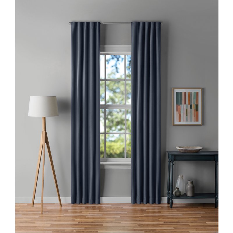Blackout Curtain Panel Pair - Solid Rod Pocket with Back Tabs, 30x95 inches