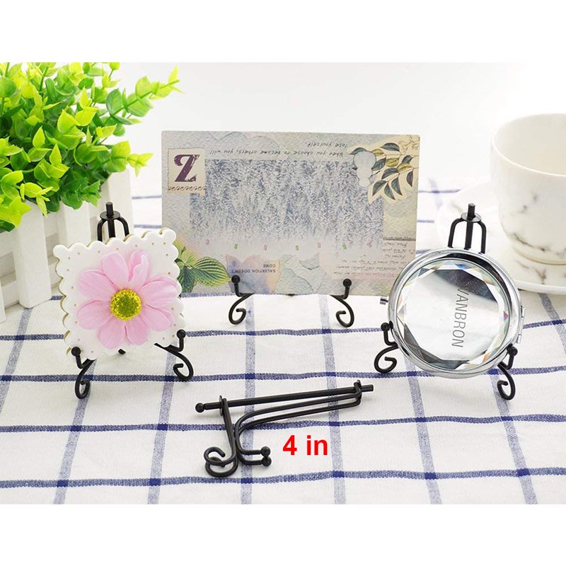 Anti-Slip Iron Display Stand for Photos Plates Books & Art - 10 Pack