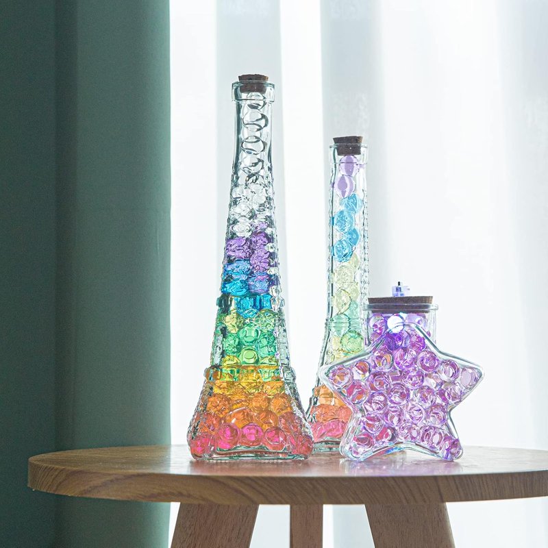 Water Gel Jelly Beads Vase Filler Set - Non Toxic Water Beads for Wedding Centerpieces & Floral Arrangements