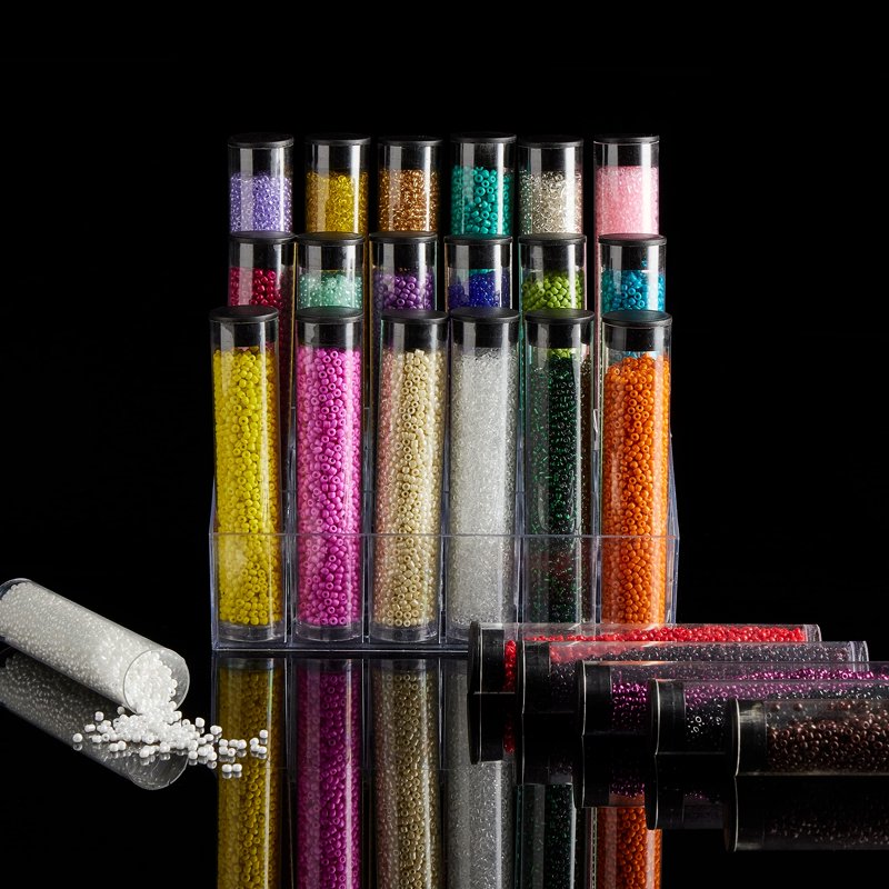 Multicolor Glass Seed Beads Set for Jewelry Making & Crafts - 56,000 Pieces