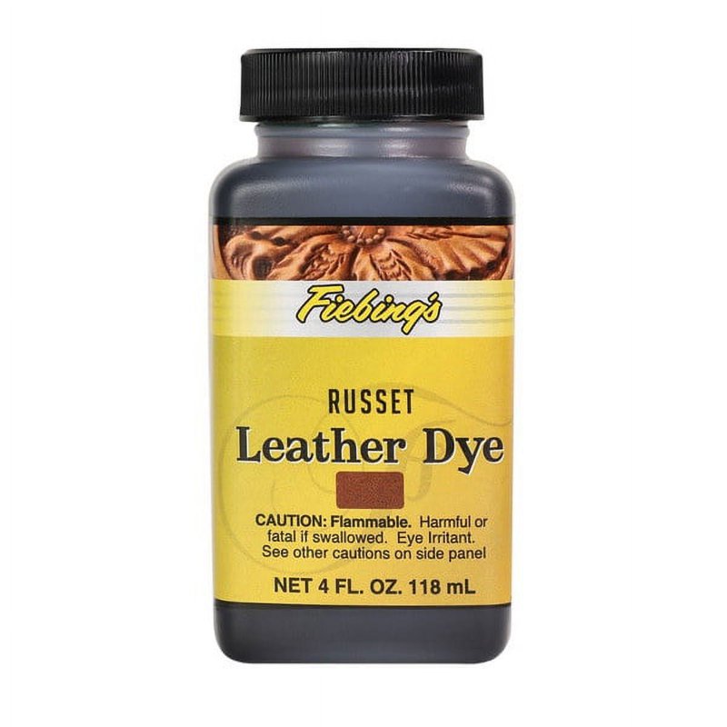 Leather Dye Black 4oz with Applicator - For Shoes, Belts, Leather Goods