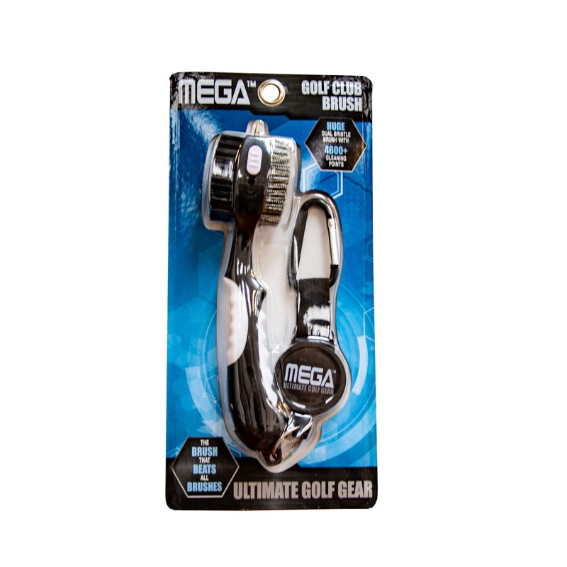Dual Action Golf Club Cleaning Brush with Synthetic & Tungsten Wires