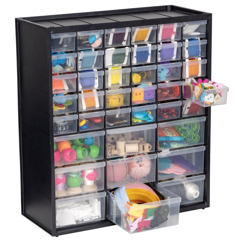 ArtBin 39-Drawer Craft and Hobby Storage Cabinet - Wall Mountable & Stackable