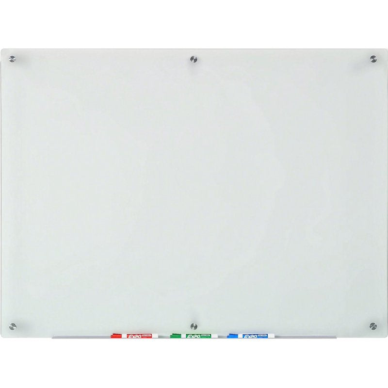 Glass Dry-Erase Board Set - Frosted Surface, Modern Whiteboard for Office and Home