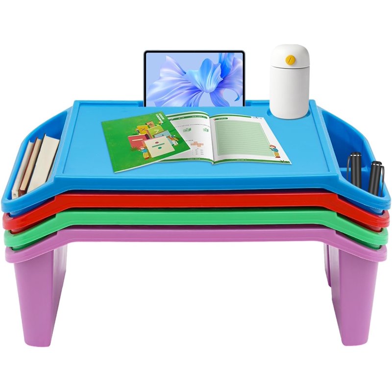 Kids Lap Desk Tray Set with Storage, Portable Activity Table for Writing Eating and Playing