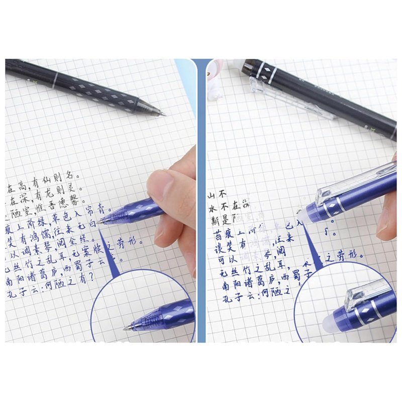 Erasable Gel Pens 6-Pack Retractable Smooth Writing and Mistake Erasing
