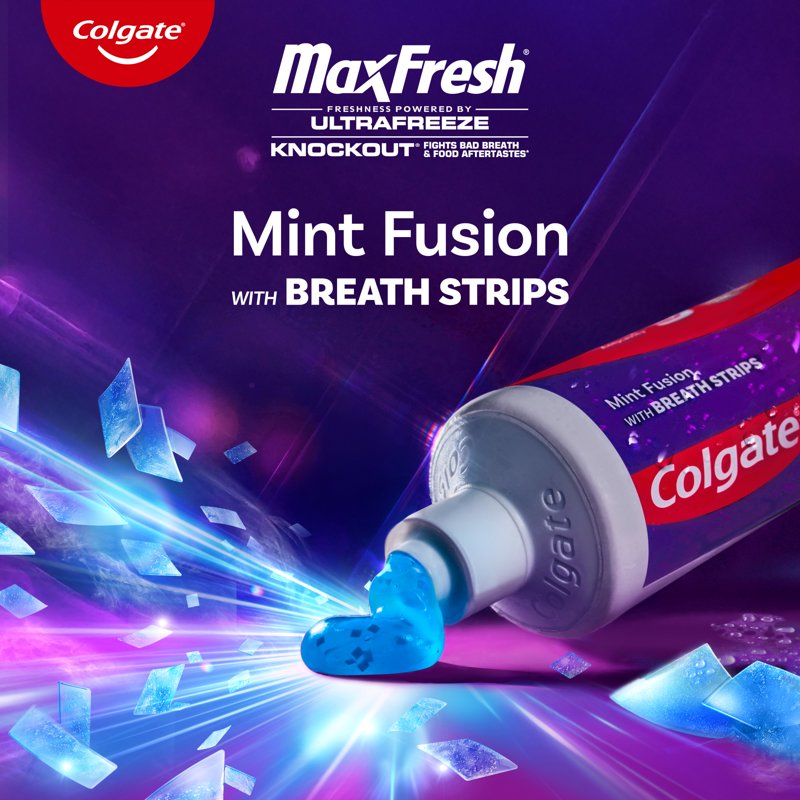 Whitening Toothpaste with Breath Freshening Mini Strips - 6.3 Oz Tube