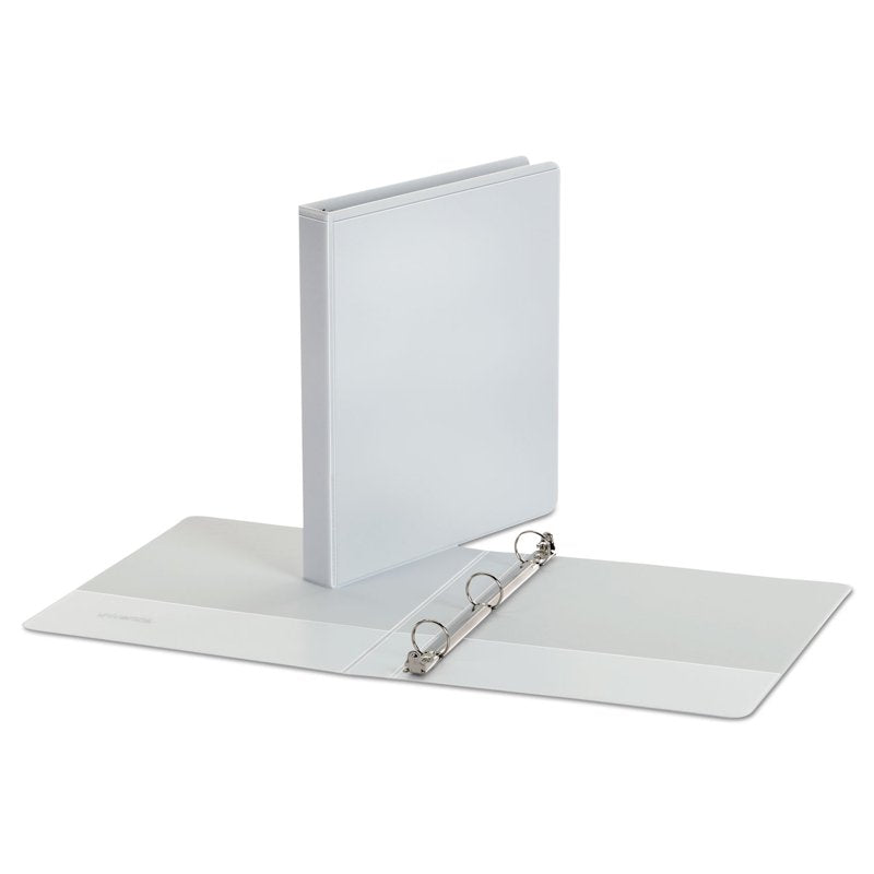 11 x 8.5 Inch White View Binder with 3 Rings - Economy Light Use