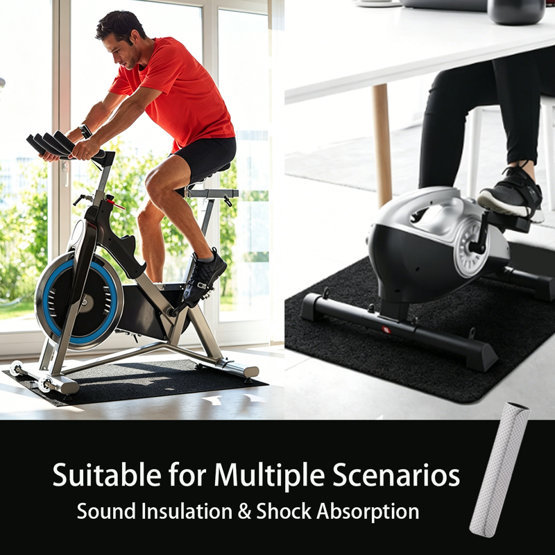 No-Slip Floor Protection Mat for Under Desk Elliptical - Noise & Vibration Reduction