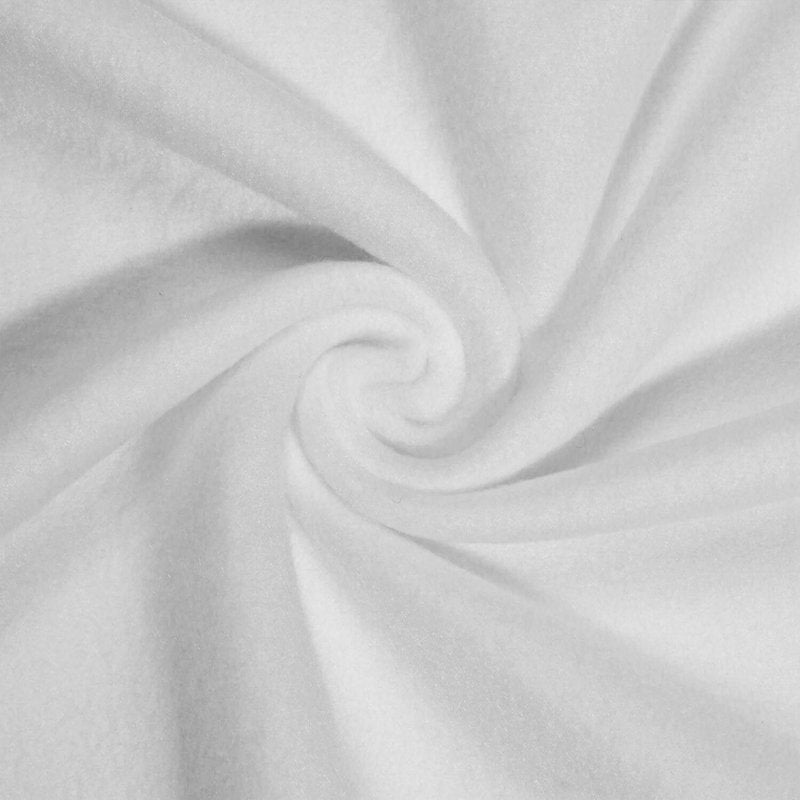 Fleece Fabric 1.5 Yards - White Brushed Polyester for DIY Crafts