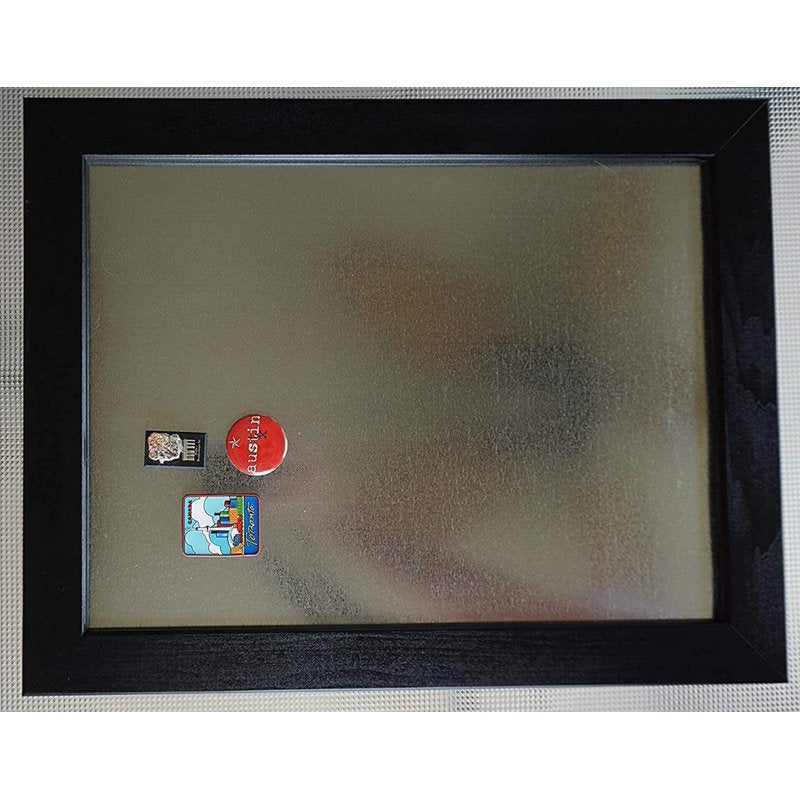 Magnetic Dry Erase Memo Board 14x18 Inches with Rustic Black Frame