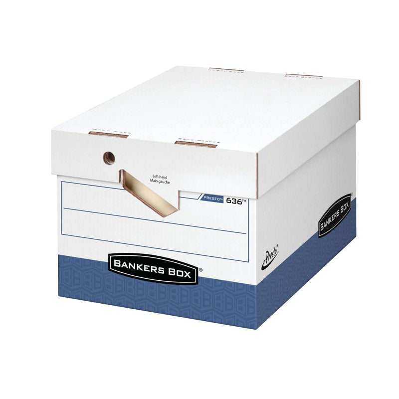 Bankers Box Presto Heavy-Duty Storage Boxes with Locking Lift-Off Lids, Letter/Legal Size
