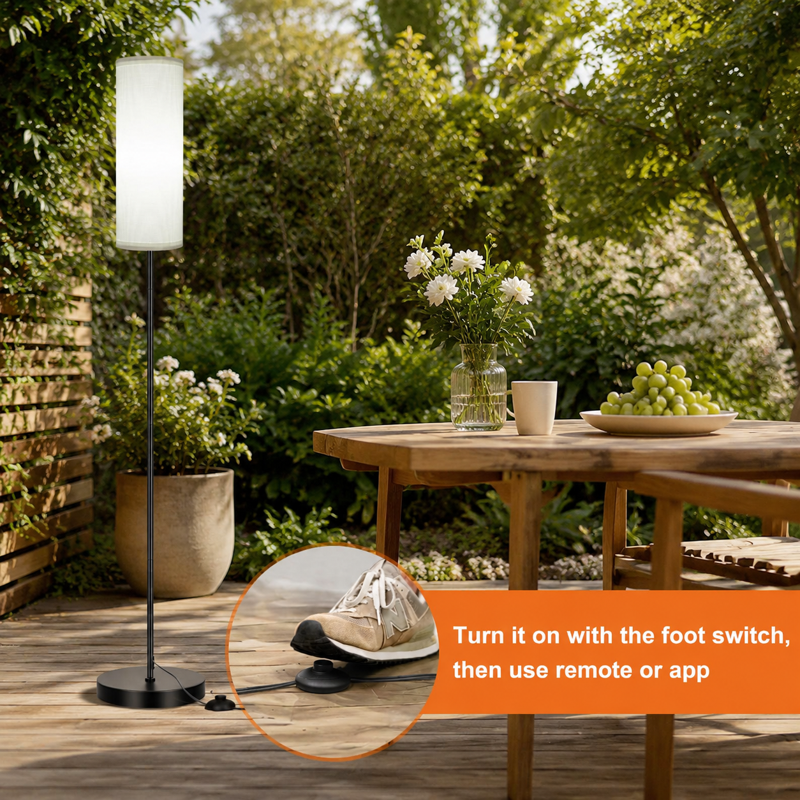 Smart Adjustable Color Temperature Floor Lamps 2 Pack - Modern Living Room & Bedroom Lighting