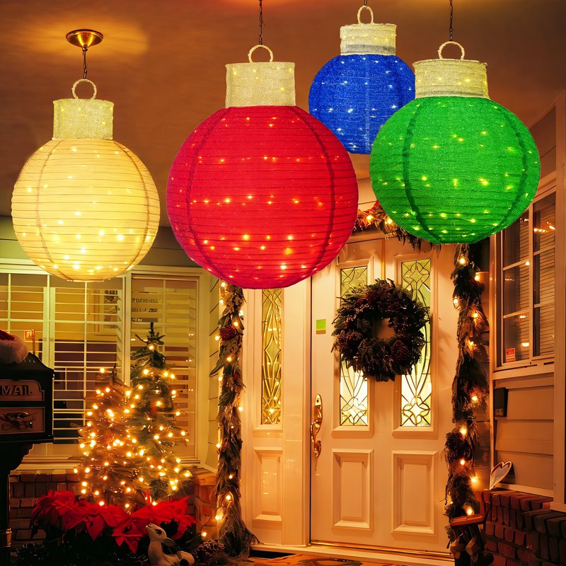 Christmas Lantern String Lights 350 LED Indoor Outdoor Decor Set