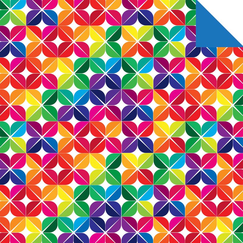 Rainbow Pattern Double-Sided Origami Paper Sheets 500 Pack - 6 Inch