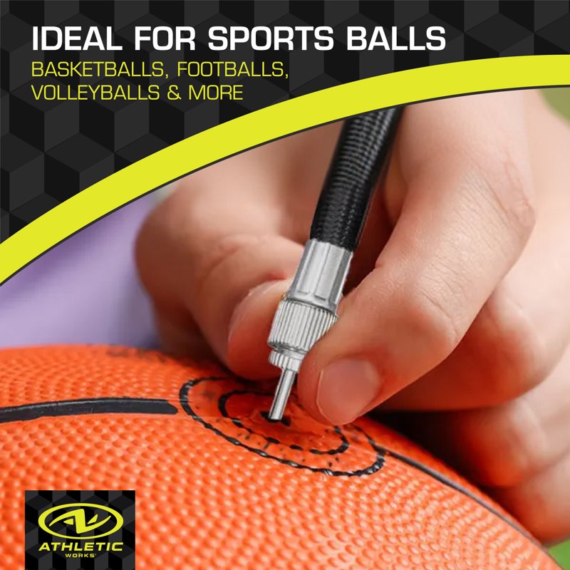 Electric Sports Ball Pump with Hose & Needle - Portable Battery-Operated Inflator