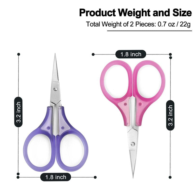 Mini Travel Scissors 3-Inch Sharp All-Purpose Craft & Sewing Scissors