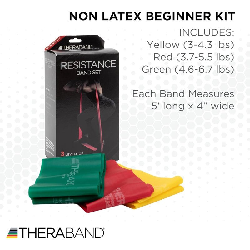 Resistance Bands Set for Strength Training and Flexibility - Non-Latex, Color-Coded, Beginner Friendly