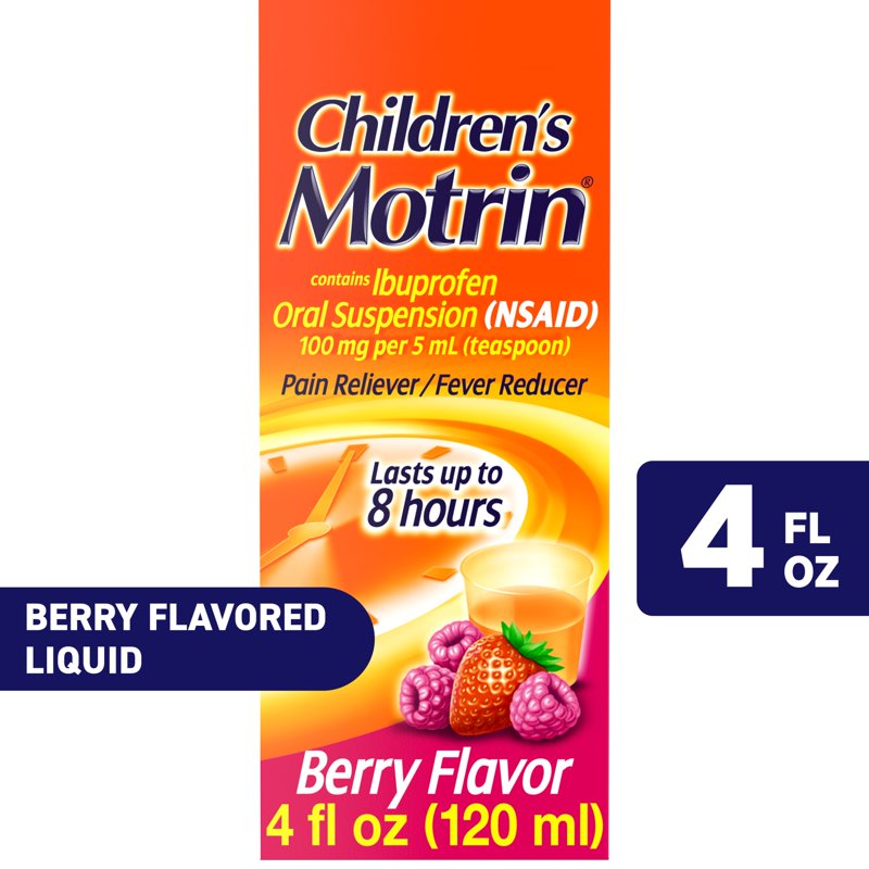 Children's Berry Flavored Ibuprofen Liquid Medicine 4 fl oz - Pain & Fever Relief