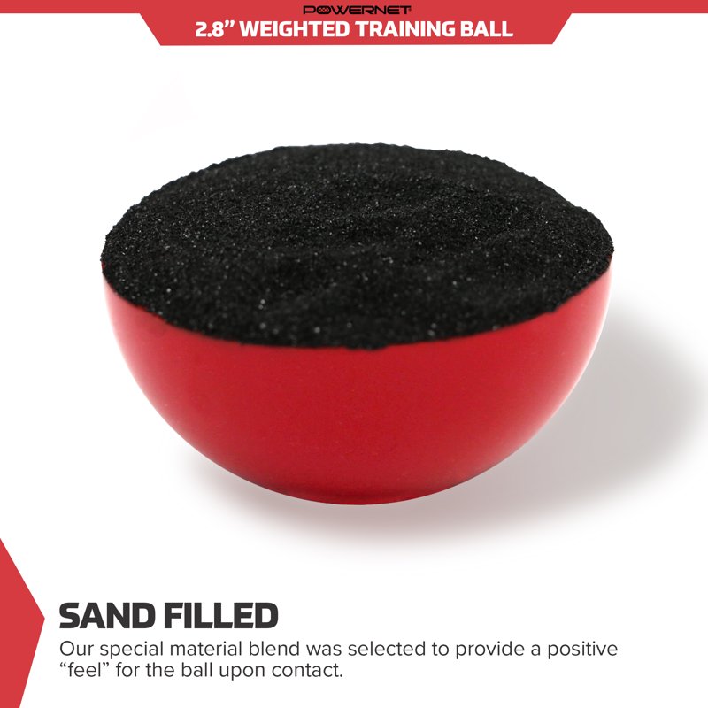 Weighted Hitting and Batting Training Balls - PowerNet 6 Pack, 12-20 Oz