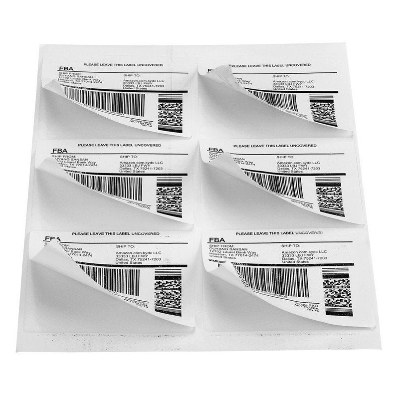 Self-Adhesive White Shipping Labels for Laser & Inkjet Printers, 100-2000 Sheets