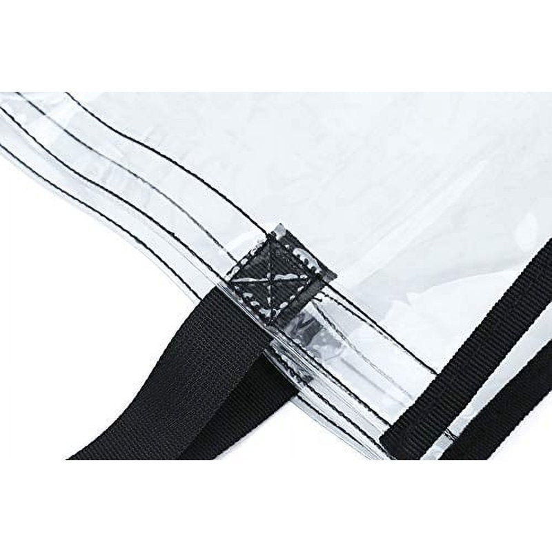 Clear PVC Stadium Approved Transparent Tote Bag - Unisex, 12x12x6 Inches