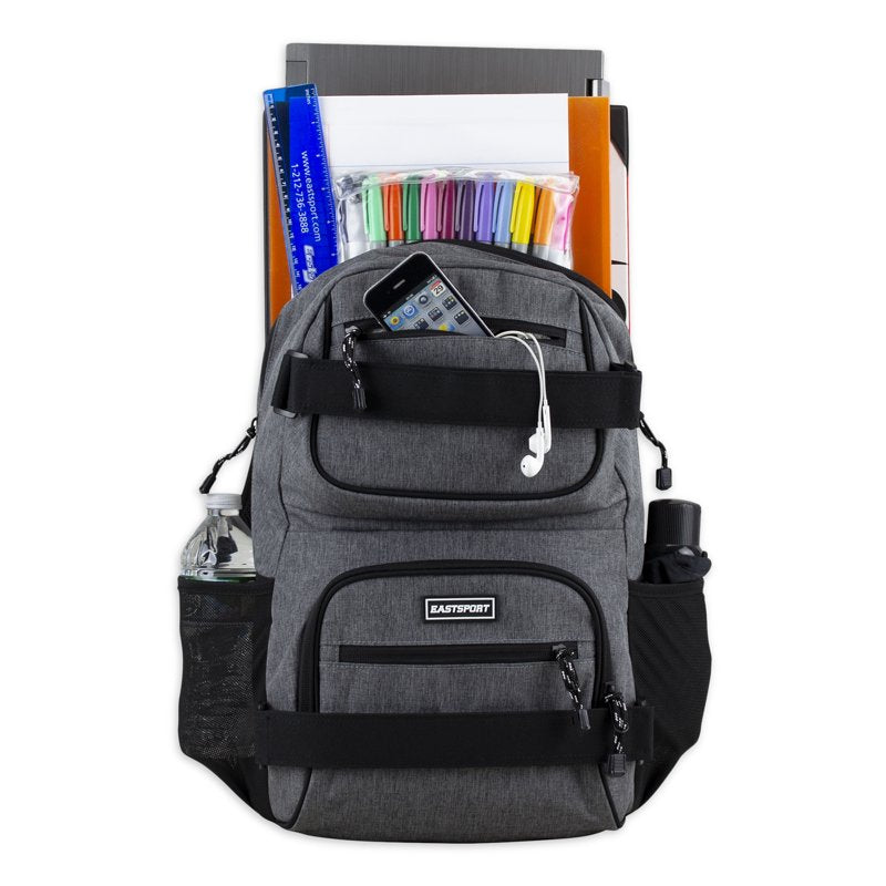 Unisex Skatepark Laptop Backpack - Durable Polyester with Multiple Compartments