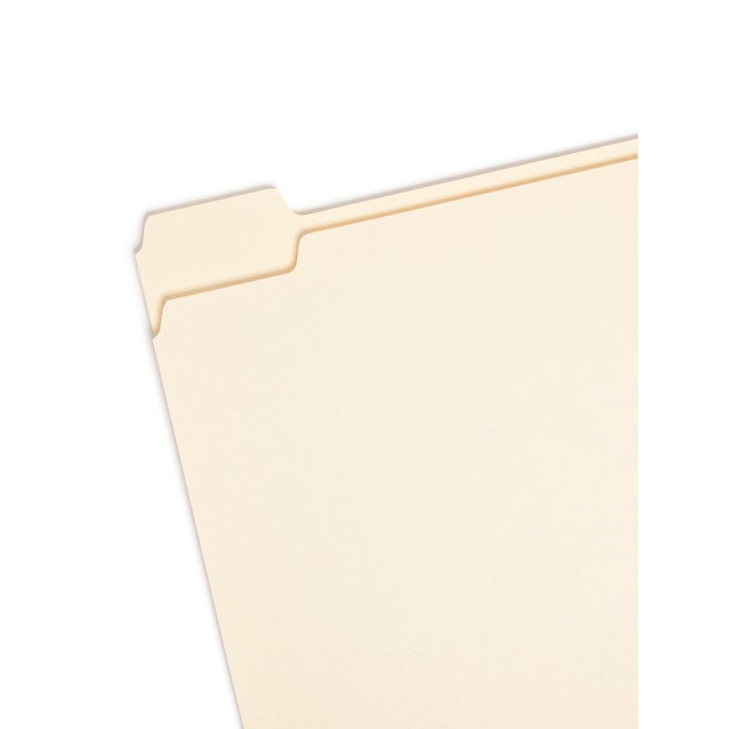 Manila File Folders with 1/5-Cut Tabs - Pack of 100, Letter Size