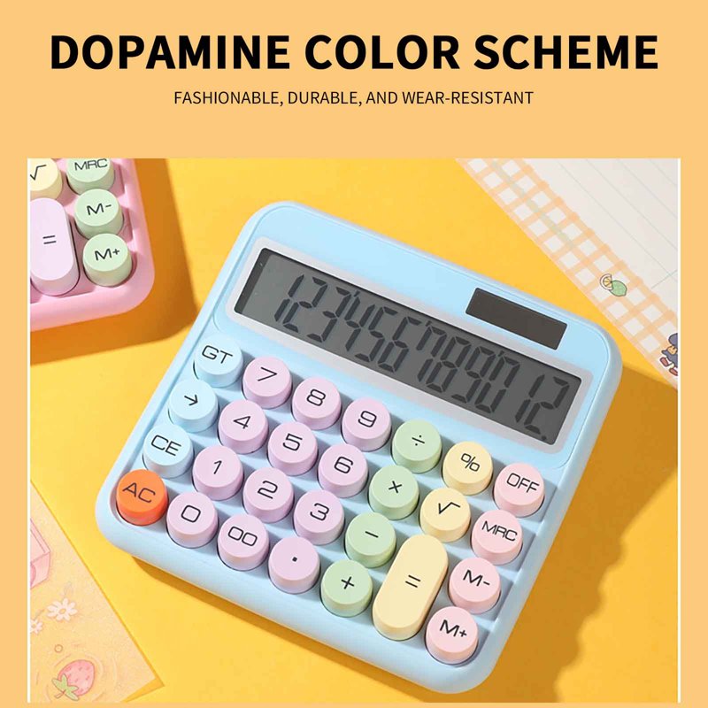 Mechanical Calculator 12-Digit Desktop Style Office & Home Use