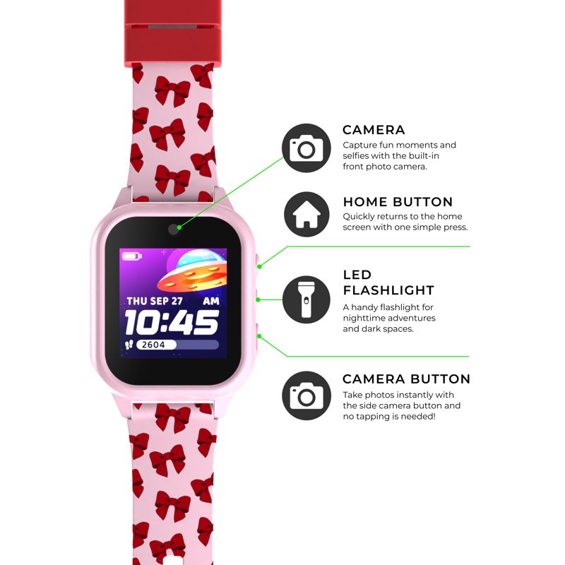 Kids Smartwatch with Camera, Audiobooks, Games & Water-Resistant Strap