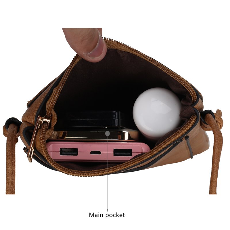 Crossbody Bag for Women - Vegan Leather Handbag with Silver Embellishments