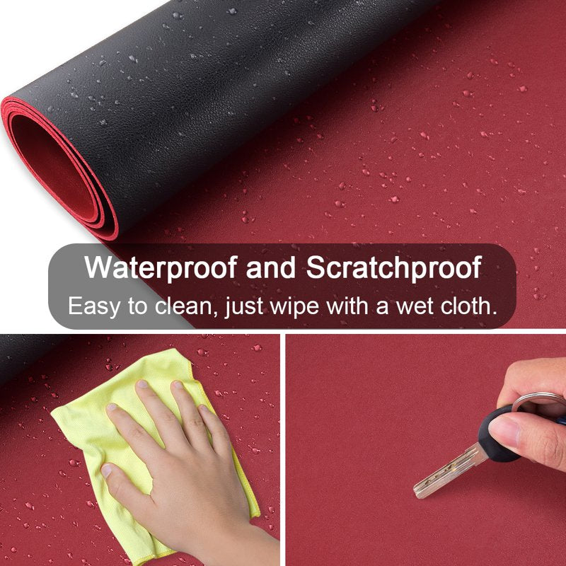 Large Waterproof PU Leather Desk Mat - Dual-Sided Office & Home Desk Pad