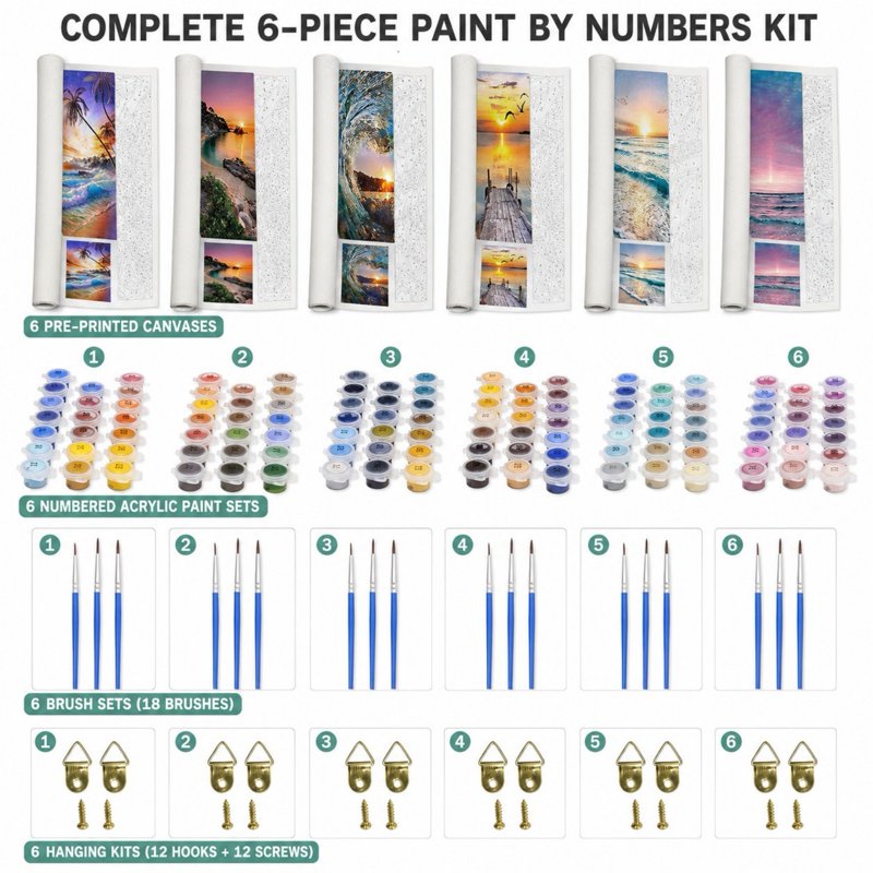 Paint by Numbers Kit for Adults & Beginners - DIY Wall Art & Gift Set 30x40cm