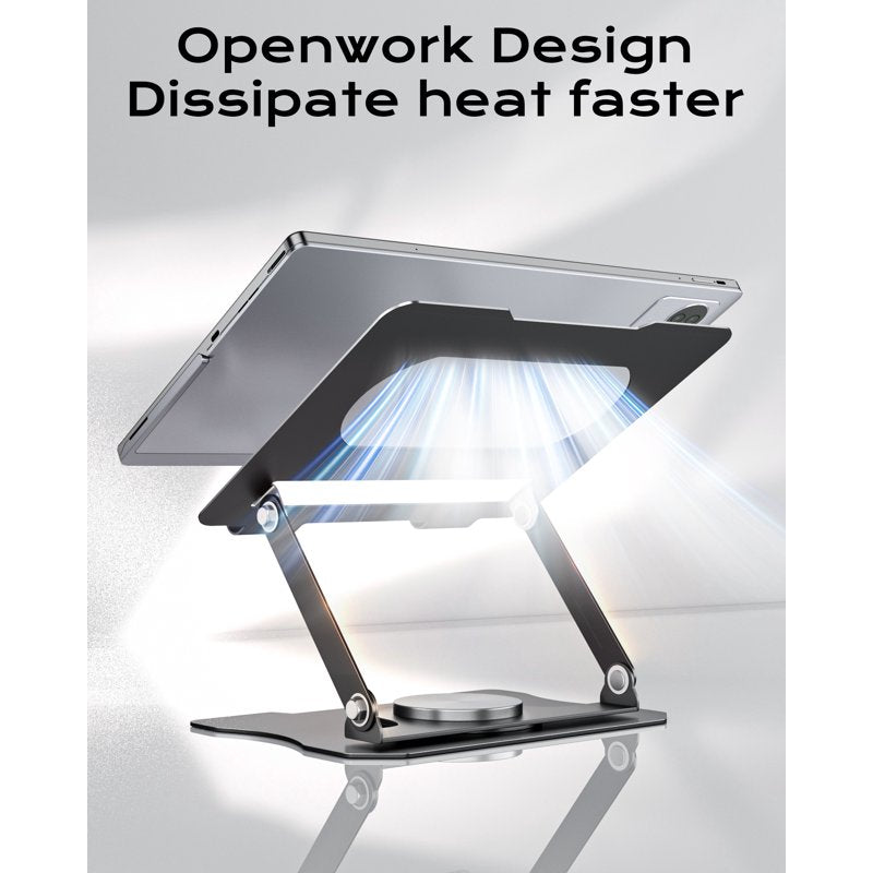 Aluminum Laptop Stand for Desks, Adjustable Foldable Ergonomic Stand