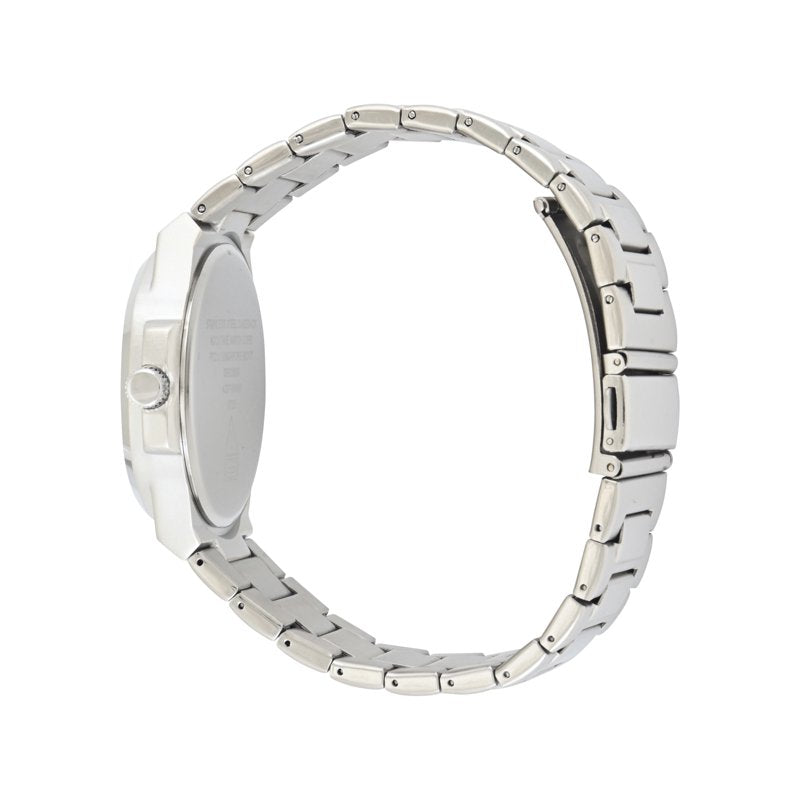 Men's Silver Square Watch with Matte Bracelet - Casual Dress Watch