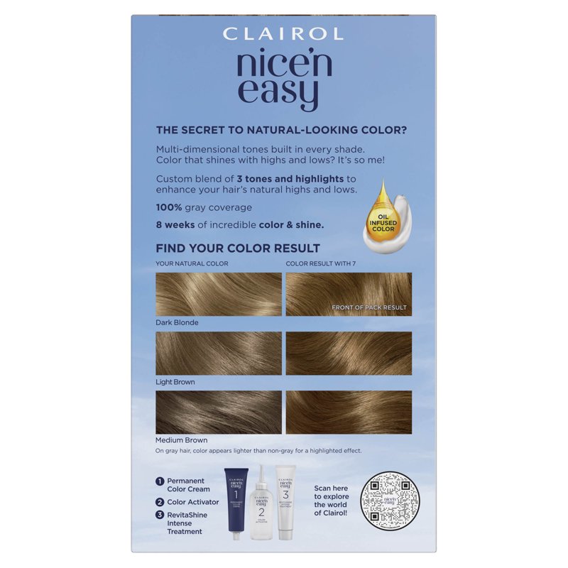 Permanent Hair Color Cream - Natural-Looking Shades & Gray Coverage