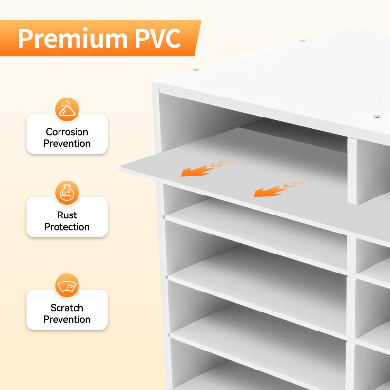 Classroom Mailbox Organizer 12 Slots PVC Literature Storage with Load Capacity