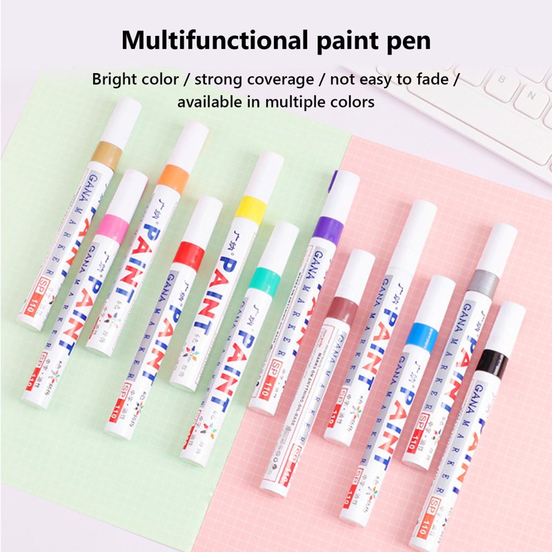 Paint Marker Pens 15ml Oil-Based Industrial Paint for Metal Glass Wood Plastic